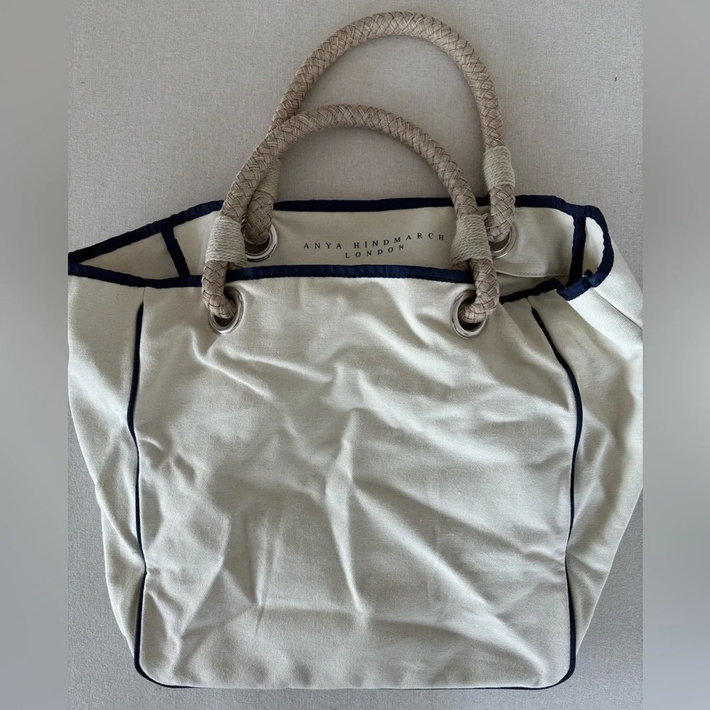 Anya Hindmarch vintage I’m not a plastic bag tote canvas - Picture 2 of 9
